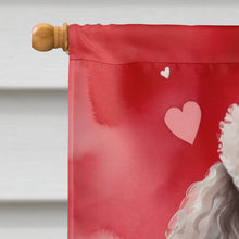 Load image into Gallery viewer, Chocolate Poodle My Valentine House Flag