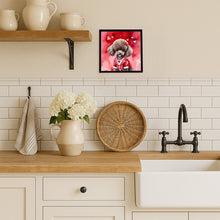 Load image into Gallery viewer, Chocolate Poodle My Valentine Framed Metal Print
