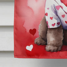 Load image into Gallery viewer, Chocolate Poodle My Valentine House Flag