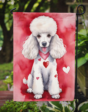 Load image into Gallery viewer, White Poodle Valentine’s Day Garden Flag – Dog-Themed Heart Yard Decor