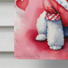 Load image into Gallery viewer, White Poodle My Valentine House Flag