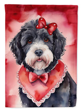 Load image into Gallery viewer, Portuguese Water Dog My Valentine House Flag