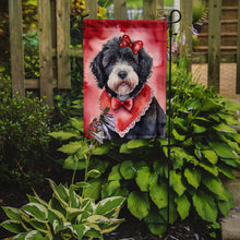 Load image into Gallery viewer, Portuguese Water Dog Valentine’s Day Garden Flag – Dog-Themed Heart Yard Decor