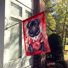Load image into Gallery viewer, Pug My Valentine House Flag