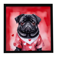 Load image into Gallery viewer, Pug My Valentine Framed Metal Print