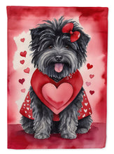 Load image into Gallery viewer, Puli Valentine’s Day Garden Flag – Dog-Themed Heart Yard Decor