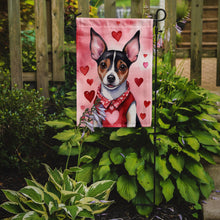 Load image into Gallery viewer, Rat Terrier Valentine’s Day Garden Flag – Dog-Themed Heart Yard Decor