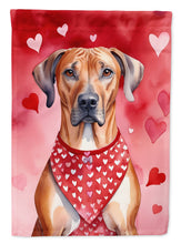 Load image into Gallery viewer, Rhodesian Ridgeback My Valentine House Flag