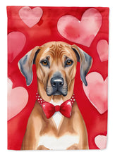 Load image into Gallery viewer, Rhodesian Ridgeback My Valentine House Flag
