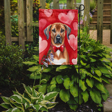 Load image into Gallery viewer, Rhodesian Ridgeback Valentine’s Day Garden Flag – Dog-Themed Heart Yard Decor
