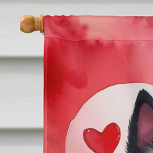 Load image into Gallery viewer, Schipperke My Valentine House Flag