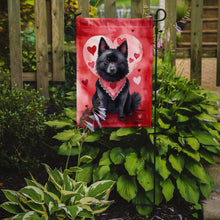 Load image into Gallery viewer, Schipperke Valentine’s Day Garden Flag – Dog-Themed Heart Yard Decor