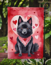 Load image into Gallery viewer, Schipperke Valentine’s Day Garden Flag – Dog-Themed Heart Yard Decor