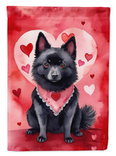 Load image into Gallery viewer, Schipperke Valentine’s Day Garden Flag – Dog-Themed Heart Yard Decor