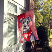Load image into Gallery viewer, Schnauzer My Valentine House Flag