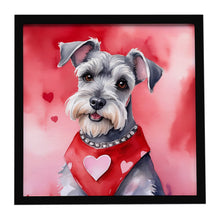 Load image into Gallery viewer, Schnauzer My Valentine Framed Metal Print