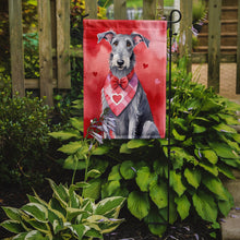 Load image into Gallery viewer, Scottish Deerhound Valentine’s Day Garden Flag – Dog-Themed Heart Yard Decor