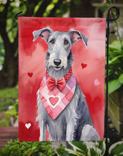 Load image into Gallery viewer, Scottish Deerhound Valentine’s Day Garden Flag – Dog-Themed Heart Yard Decor