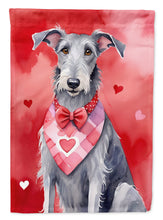 Load image into Gallery viewer, Scottish Deerhound Valentine’s Day Garden Flag – Dog-Themed Heart Yard Decor