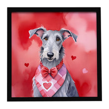 Load image into Gallery viewer, Scottish Deerhound My Valentine Framed Metal Print