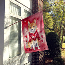 Load image into Gallery viewer, Shiba Inu My Valentine House Flag