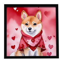 Load image into Gallery viewer, Shiba Inu My Valentine Framed Metal Print