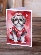 Load image into Gallery viewer, Shih Tzu My Valentine Greeting Cards - Blank Note Cards – 8-Pack of Artist-Designed Cards with Envelopes