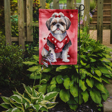Load image into Gallery viewer, Shih Tzu Valentine’s Day Garden Flag – Dog-Themed Heart Yard Decor