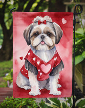 Load image into Gallery viewer, Shih Tzu Valentine’s Day Garden Flag – Dog-Themed Heart Yard Decor