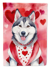 Load image into Gallery viewer, Siberian Husky Valentine’s Day Garden Flag – Dog-Themed Heart Yard Decor