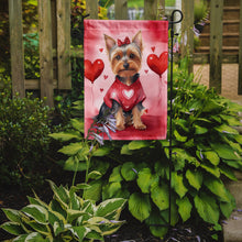 Load image into Gallery viewer, Silky Terrier Valentine’s Day Garden Flag – Dog-Themed Heart Yard Decor
