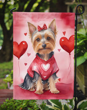 Load image into Gallery viewer, Silky Terrier Valentine’s Day Garden Flag – Dog-Themed Heart Yard Decor
