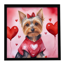 Load image into Gallery viewer, Silky Terrier My Valentine Framed Metal Print