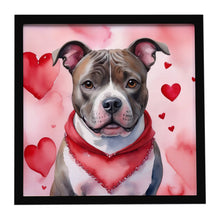Load image into Gallery viewer, Staffordshire Bull Terrier My Valentine Framed Metal Print
