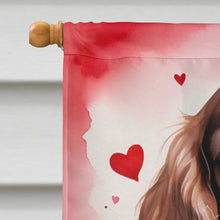 Load image into Gallery viewer, Sussex Spaniel My Valentine House Flag