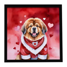 Load image into Gallery viewer, Tibetan Mastiff My Valentine Framed Metal Print