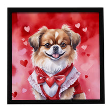 Load image into Gallery viewer, Tibetan Spaniel My Valentine Framed Metal Print
