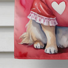 Load image into Gallery viewer, Tibetan Spaniel My Valentine House Flag