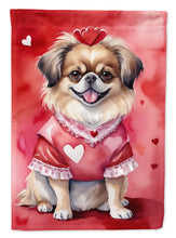 Load image into Gallery viewer, Tibetan Spaniel My Valentine House Flag