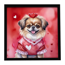 Load image into Gallery viewer, Tibetan Spaniel My Valentine Framed Metal Print