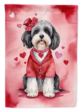 Load image into Gallery viewer, Tibetan Terrier My Valentine House Flag