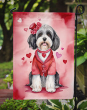 Load image into Gallery viewer, Tibetan Terrier Valentine’s Day Garden Flag – Dog-Themed Heart Yard Decor