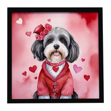 Load image into Gallery viewer, Tibetan Terrier My Valentine Framed Metal Print