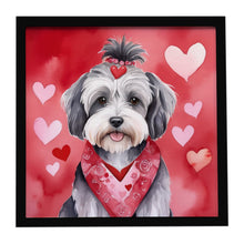 Load image into Gallery viewer, Tibetan Terrier My Valentine Framed Metal Print