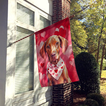 Load image into Gallery viewer, Vizsla My Valentine House Flag