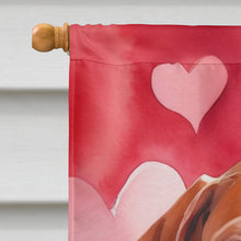 Load image into Gallery viewer, Vizsla My Valentine House Flag