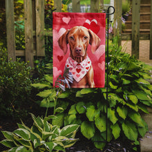 Load image into Gallery viewer, Vizsla Valentine’s Day Garden Flag – Dog-Themed Heart Yard Decor