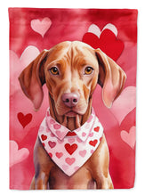 Load image into Gallery viewer, Vizsla Valentine’s Day Garden Flag – Dog-Themed Heart Yard Decor