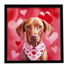 Load image into Gallery viewer, Vizsla My Valentine Framed Metal Print