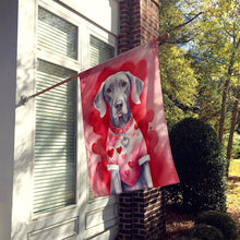 Load image into Gallery viewer, Weimaraner My Valentine House Flag